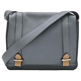 Hermès-Hermes Steve Caporal 27 Shoulder Bag-Brown,Blue,Other