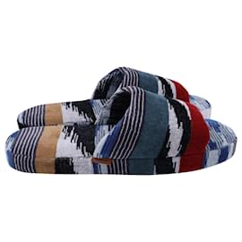 Missoni- Missoni Clint Jacquard Slippers in Multicolor Cotton-Multiple colors
