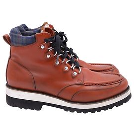 Botas de caminhada de tornozelo Dsquared2 em couro marrom Marrom