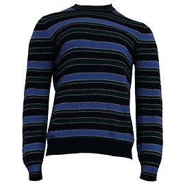 Pull à col rond rayé Prada en laine multicolore Multicolore