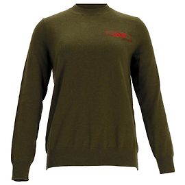 Givenchy Love-bestickter Pullover aus Olivenkaschmir Grün Olivgrün
