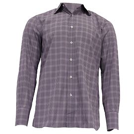 Camicia a quadri Tom Ford in cotone viola Altro