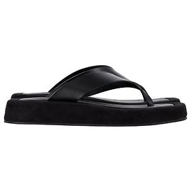 The row I sandali Row Ginza in pelle nera e camoscio Nero