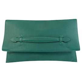 Hermès-Pochette Clutch Evercolor de Hermes Preplis-Vert