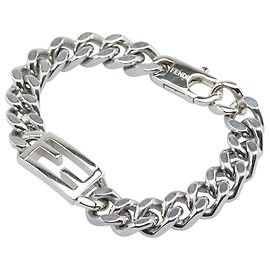 Pulsera de Metal Fendi Baguette Plata Metálico