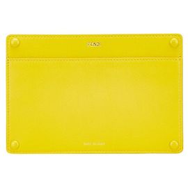 Pochette en cuir Fendi Peekaboo Pocket Jaune