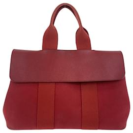 Hermès-Sac à main en toile ValparaisoPM d'Hermès-Rouge