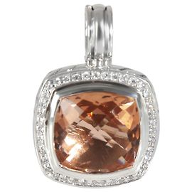 Pendente Albion in Morganite e Diamante in Argento Sterling David Yurman Argento Metallico