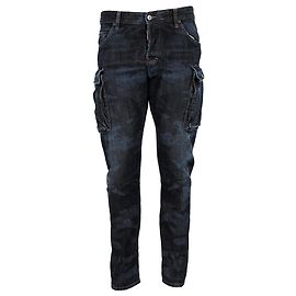 Calças cargo camufladas Dsquared2 em algodão azul marinho Azul Azul marinho