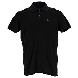 Dsquared2 Patch Polo-Shirt aus schwarzer Baumwolle Schwarz