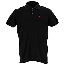 Polo Patch Dsquared2 in cotone nero Nero