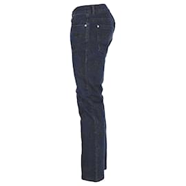 Versace-Jeans Slim Fit Jacquard Versace em Algodão Azul-Azul