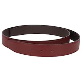Hermès-Ceinture en cuir HERMES Constance 48"" Rouge Vin Auth 121287M-Bordeaux