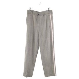 Forte Forte Gray wool straight pants Grey