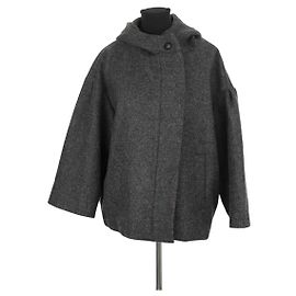 Isabel Marant Etoile Schwarzer Wollmantel Schwarz