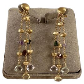 Autre Marque Orecchini Marco Bicego Paradise Multi-Strand in oro e pietre preziose Multicolore Gold hardware