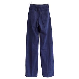 Jeans de denim suave azul oscuro Lemaire High Rise Azul marino