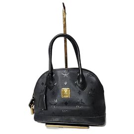 MCM Vintage Visetos Mini Borsa a Mano Nera Nero