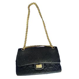Chanel Black Cloth Handbag Black