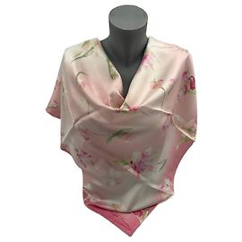 Bufanda de seda Ralph Lauren - rosa con estampado floral Multicolor