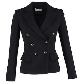 Emilio Pucci Double-Breasted Blazer in Black Wool Black