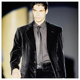 Gucci-Gucci Velvet Blazer - '90s-Grey
