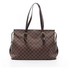 Sac à main Chelsea de Louis Vuitton Marron Damier ebène