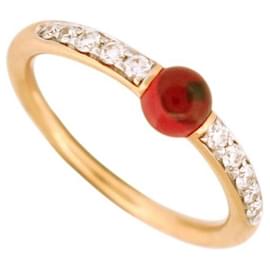 Pomellato-NEW POMELLATO M'AMA NON M'AMA RING GARNET 53 DIAMONDS 18K YELLOW GOLD RING-Golden