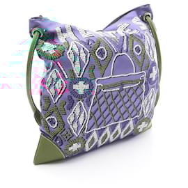 Hermès-Sac à épaule Hermes SilkyCity PM Kelly en cuir de soie Perles-Bleu