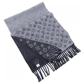 Chal de cachemira gris Louis Vuitton Castaño