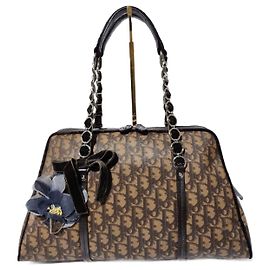 Bolsa Trotter Romântica Christian Dior Marrom Marrom