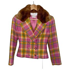 CHRISTIAN DIOR FUR COLLAR JACKET Multiple colors