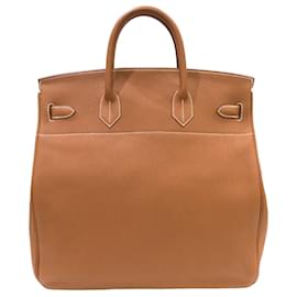 Hermès-Sac à main Hermes Haute Couture 40 en cuir Togo doré-Doré