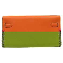 Hermès-Sac à épaule Hermes Kelly To Go Trace-Orange