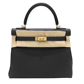 Hermès-Sac à épaule Hermes Kelly 25-Noir