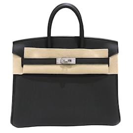 Hermès-Sac à main Hermes Birkin 25 en cuir Togo noir-Noir