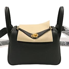 Hermès-Sac à bandoulière mini Lindy d'Hermès-Noir