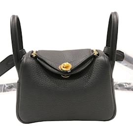 Hermès-Sac à bandoulière mini Lindy d'Hermès-Noir