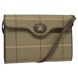 Autre Marque Sac à épaule Burberrys Nova Check en toile beige doré Auth BA2751 Beige Doré