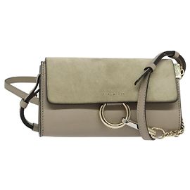 Chloé Sac à épaule Chloe Fay en cuir suédé beige doré Auth BA2586 Beige Doré
