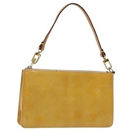 LOUIS VUITTON Monogram Vernis Lexington Pouch Beige M91010 LV Auth bs26303 Beige