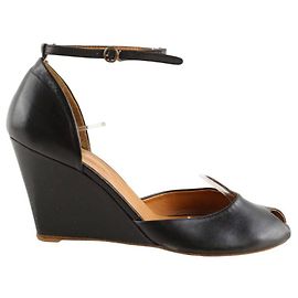 Isabel Marant Saltos de couro preto Preto