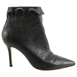 Jerome Dreyfuss Black leather heels Black
