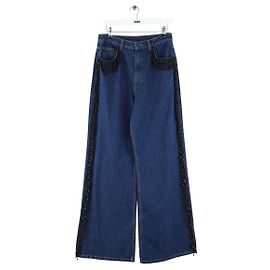 Farm Rio Blaue gerade Baumwolljeans Blau