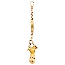 Autre Marque Antique 19th-Century Figa Charm Pendant in 18K Gold Golden