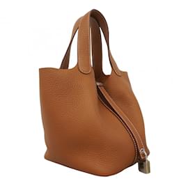 Hermès-Sac à main Hermes Picotin Lock PM-Doré