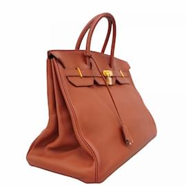 Hermès-Sac à main Hermes Birkin 40 en Brique-Marron