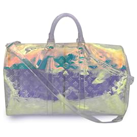 Louis Vuitton-Monogram Prism Keepall 50 Bandouliere Duffle Bag-Other