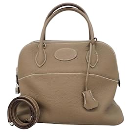 Hermès-Sac à main Hermes Bolide 31 en gris Etoupe-Taupe
