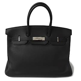 Hermès-Sac à main Birkin 35 pour femmes Hermes-Noir